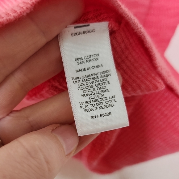 Express Bright Pink Coral Cropped Sweater  XS NWT - Picture 4 of 6